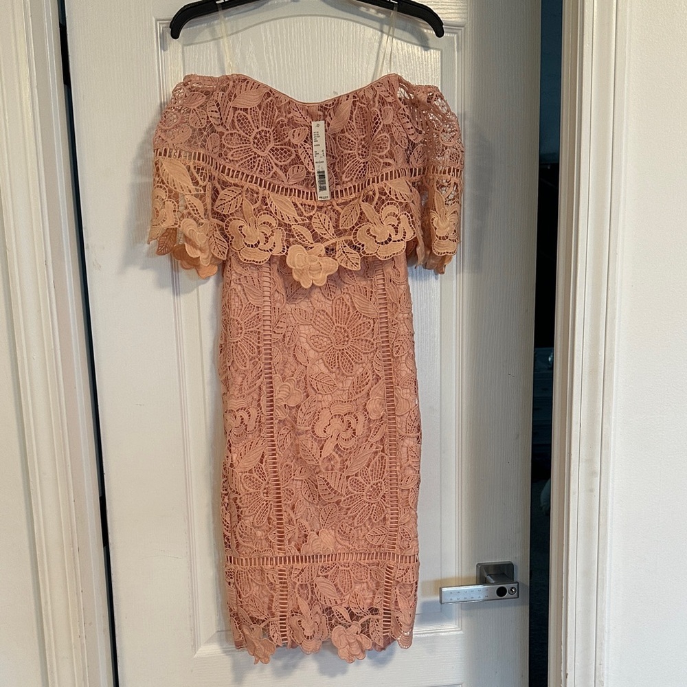 Gianni Bini Blossom Lace Strapless Dress
